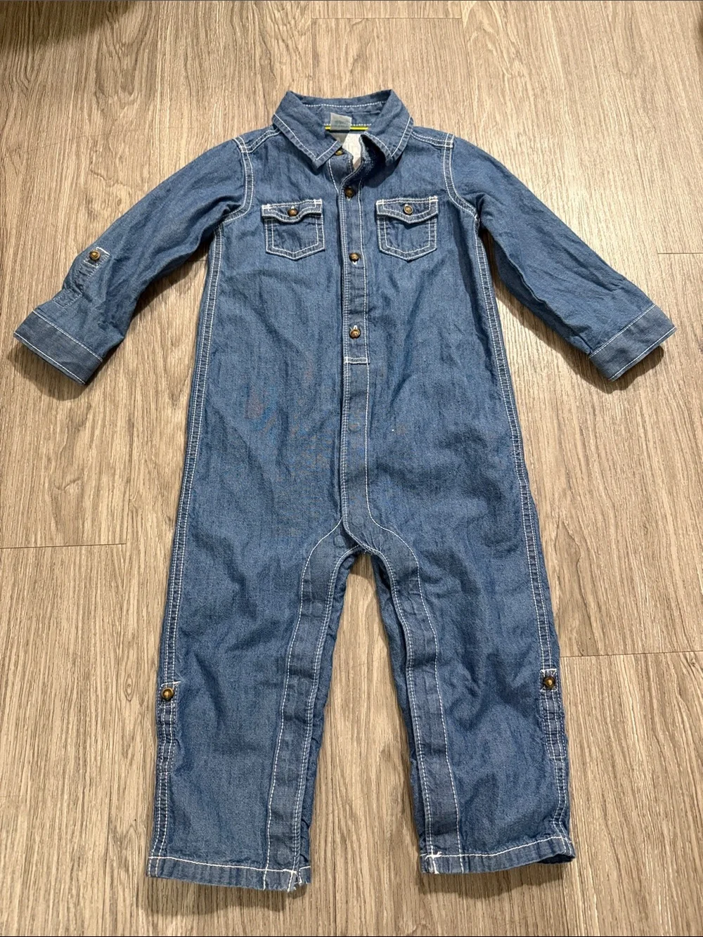 Carter's Little Boys Captain Chambray Jumpsuit, 24M